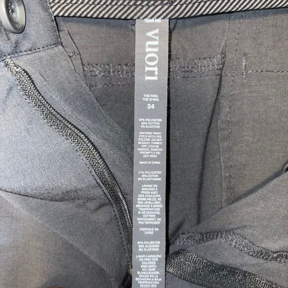 Vuori Men’s Aim Shorts Size 34 Gray V368 8” Inseam Casual Performance - Picture 8 of 11